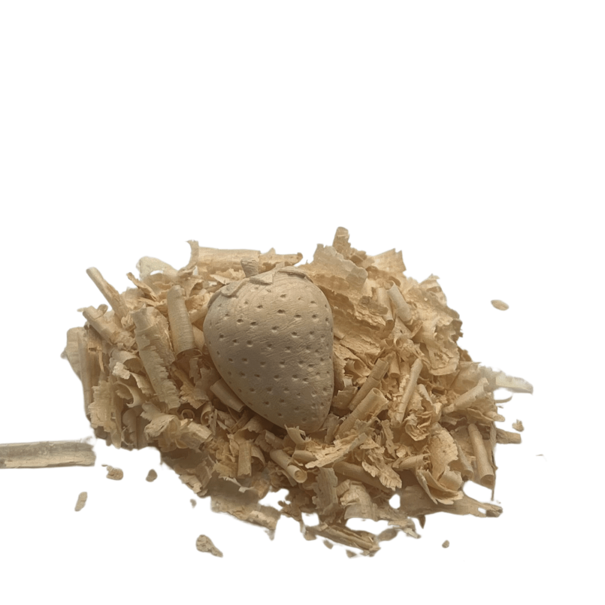 Erdbeere - Holzerdbeere aus Zirbenholz - wood stud - Holzohrringe - Holzschmuck und mehr