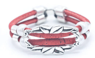 Kork Armband Frühlingskranz: rosa Ausführung.