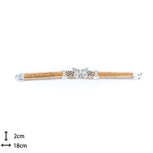 Kork Armband Schmetterlingsblüten - wood stud - Holzohrringe - Holzschmuck und mehr