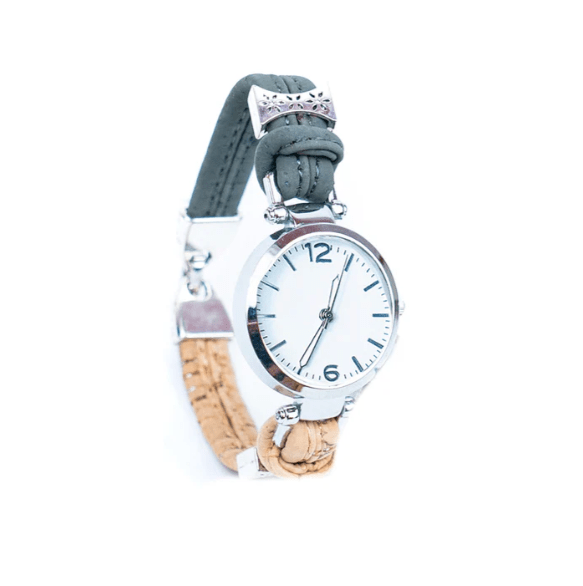 Kork Armbanduhr Duo - wood stud - Holzohrringe - Holzschmuck und mehr