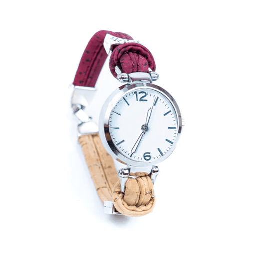 Kork Armbanduhr Duo - wood stud - Holzohrringe - Holzschmuck und mehr