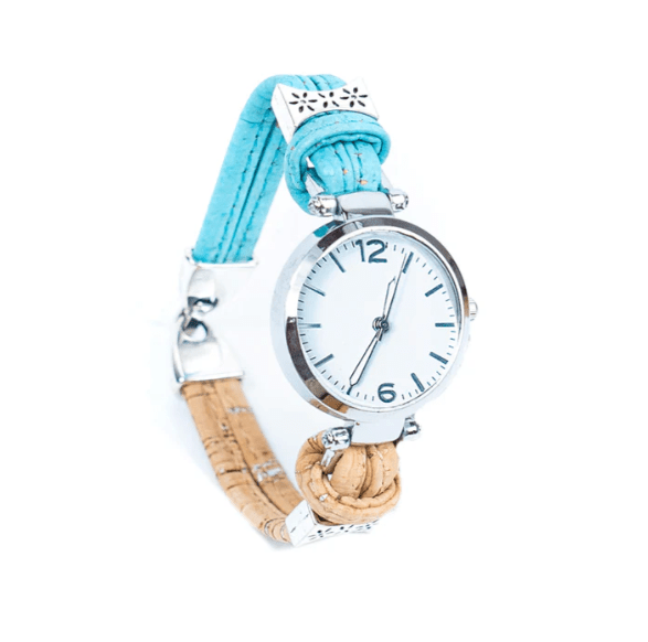 Kork Armbanduhr Duo - wood stud - Holzohrringe - Holzschmuck und mehr