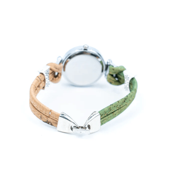 Kork Armbanduhr Duo - wood stud - Holzohrringe - Holzschmuck und mehr