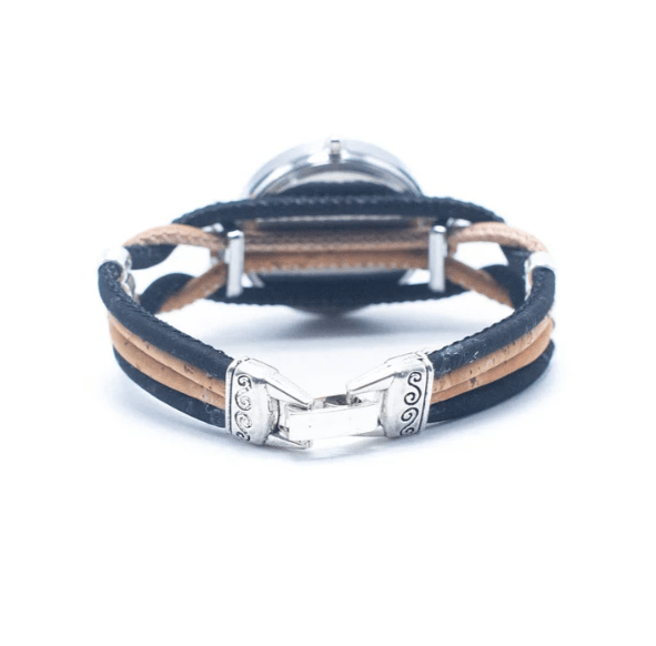 Kork Armbanduhr Gesponnen - wood stud - Holzohrringe - Holzschmuck und mehr