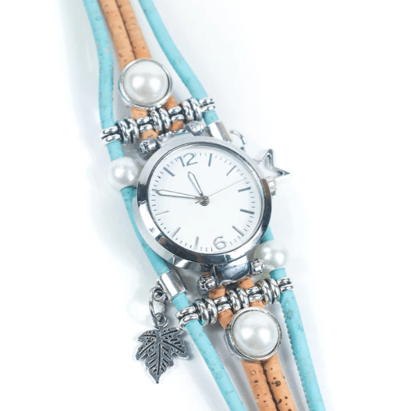 Kork Armbanduhr Indian - wood stud - Holzohrringe - Holzschmuck und mehr