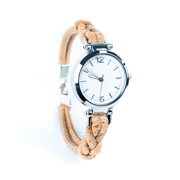 Kork Armbanduhr Knotenfreunde - wood stud - Holzohrringe - Holzschmuck und mehr