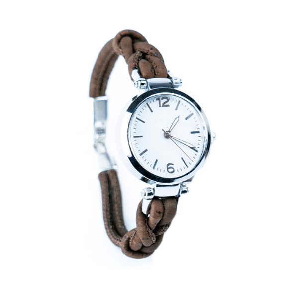 Kork Armbanduhr Knotenfreunde - wood stud - Holzohrringe - Holzschmuck und mehr