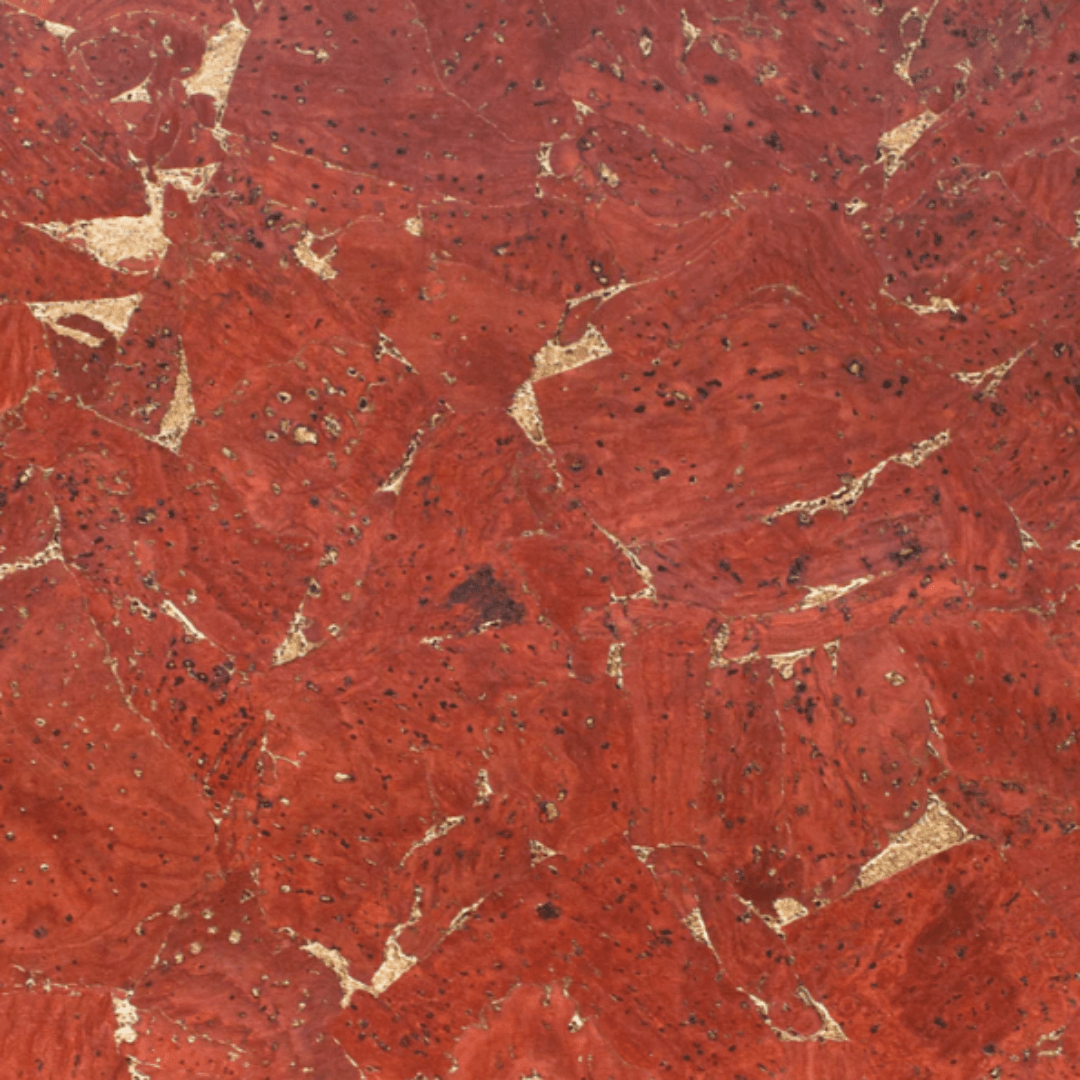 wood stud Korkohrstecker Rotbraun mit goldenen Akzenten wood stud