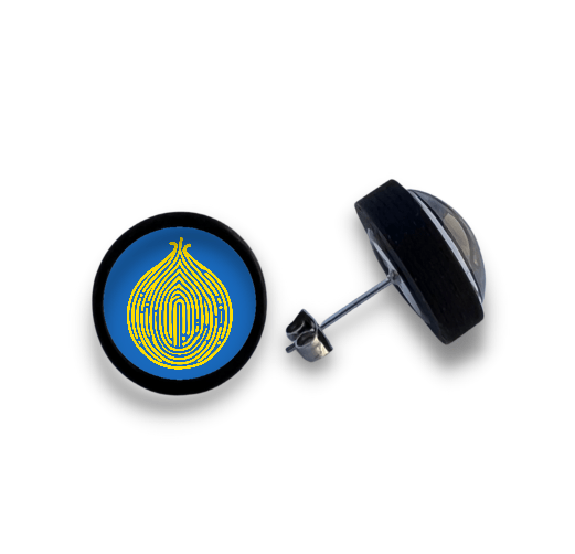 Ohrstecker "Borna Fingerprint" - wood stud - Holzohrringe - Holzschmuck und mehr