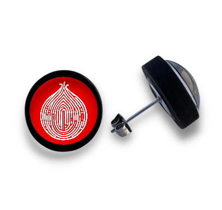 Ohrstecker "Borna Fingerprint" - wood stud - Holzohrringe - Holzschmuck und mehr