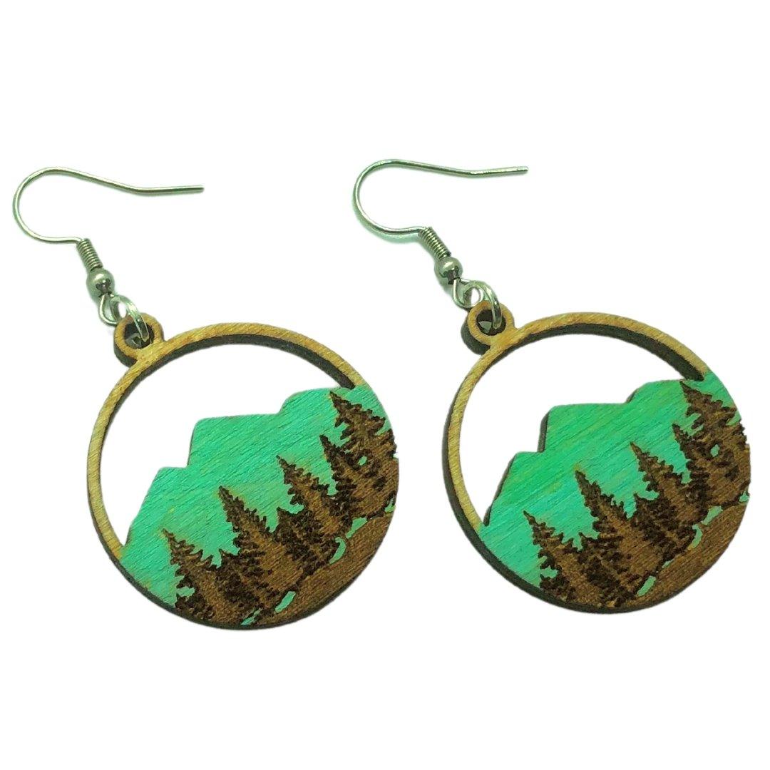 Alpenliebe - Holzohrringe - wood stud - Holzohrringe - Holzdeko und mehr