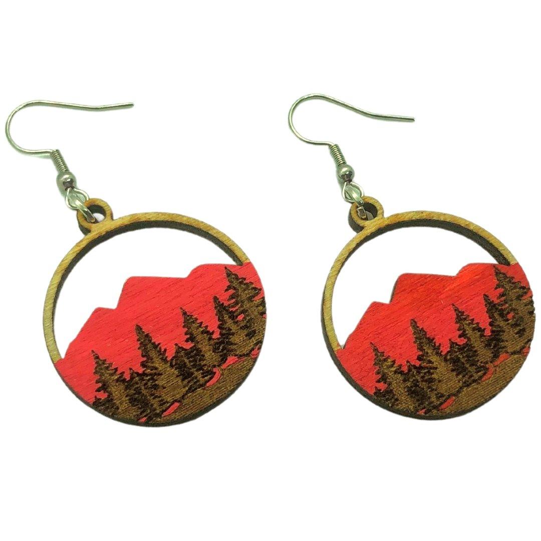 Alpenliebe - Holzohrringe - wood stud - Holzohrringe - Holzdeko und mehr