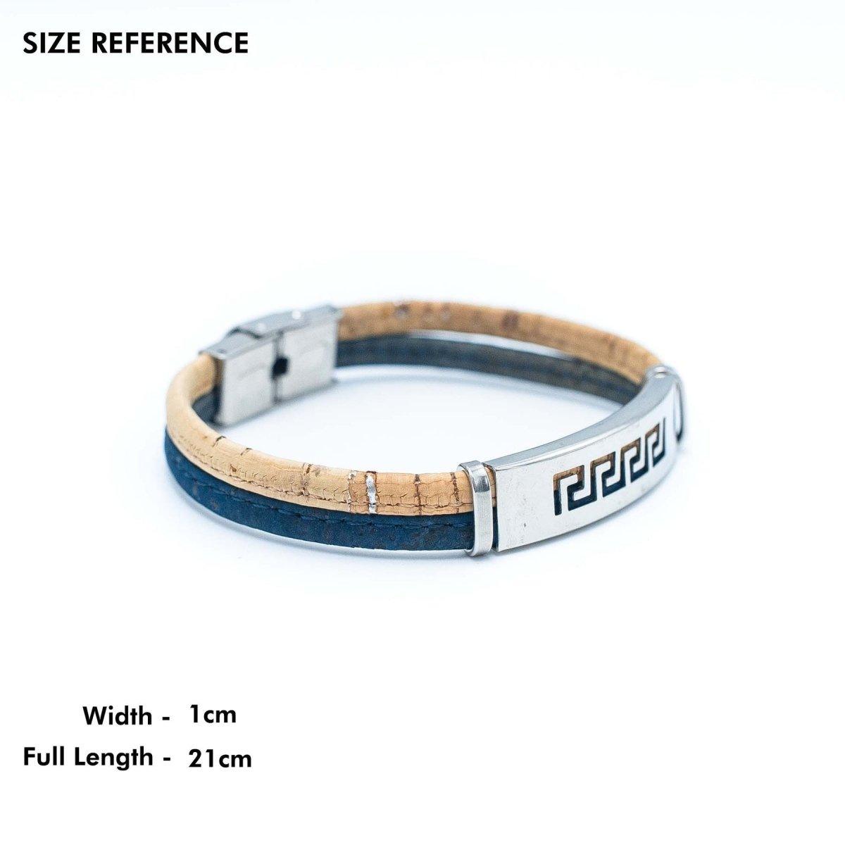 wood stud Kork Armband mit Plättchen wood stud