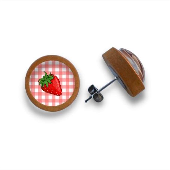 Früchtchen - wood stud - Holzohrringe - Holzdeko und mehr