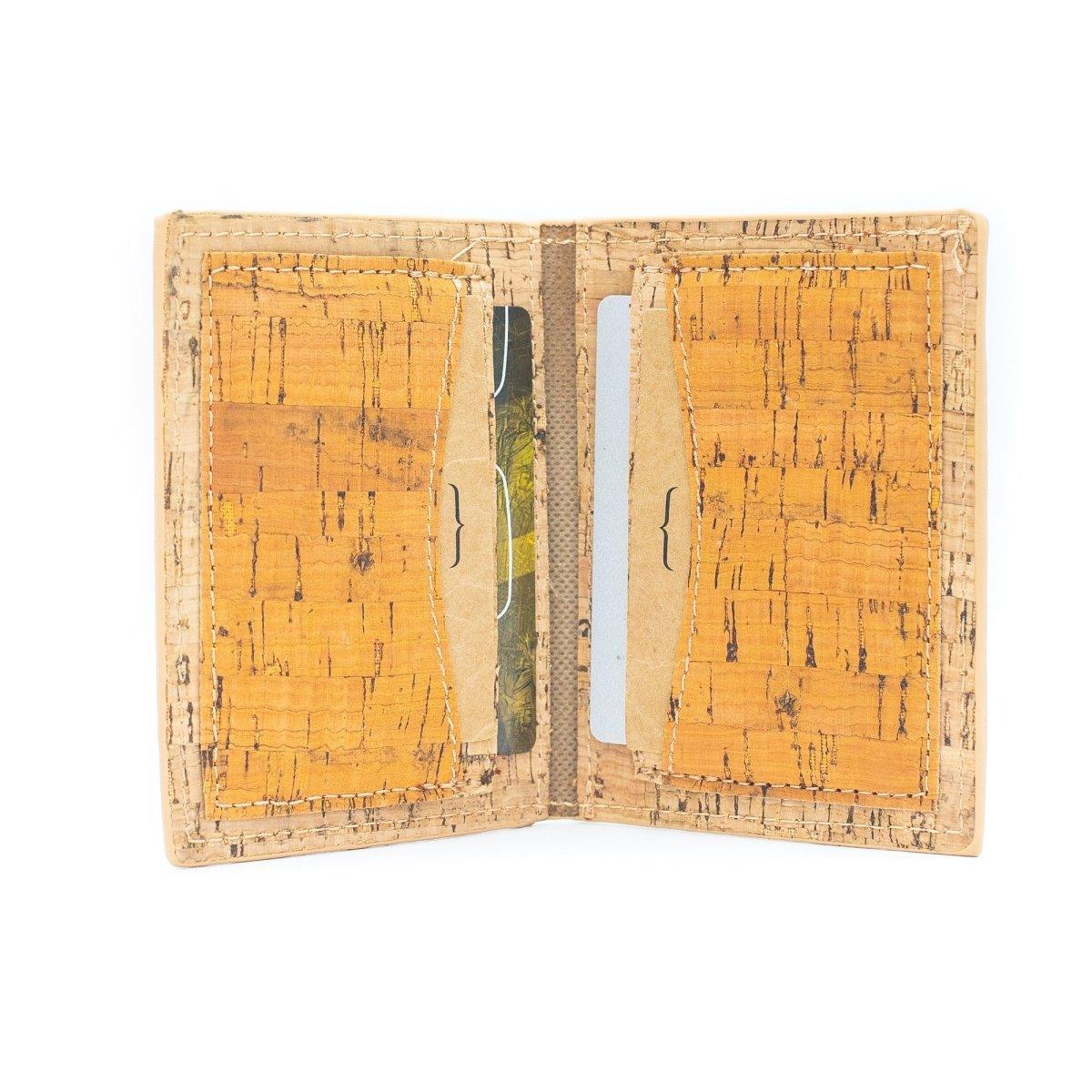 Geldbörse - Kartenetui klappbar (Korkstoff) - wood stud - Holzohrringe - Holzdeko und mehr