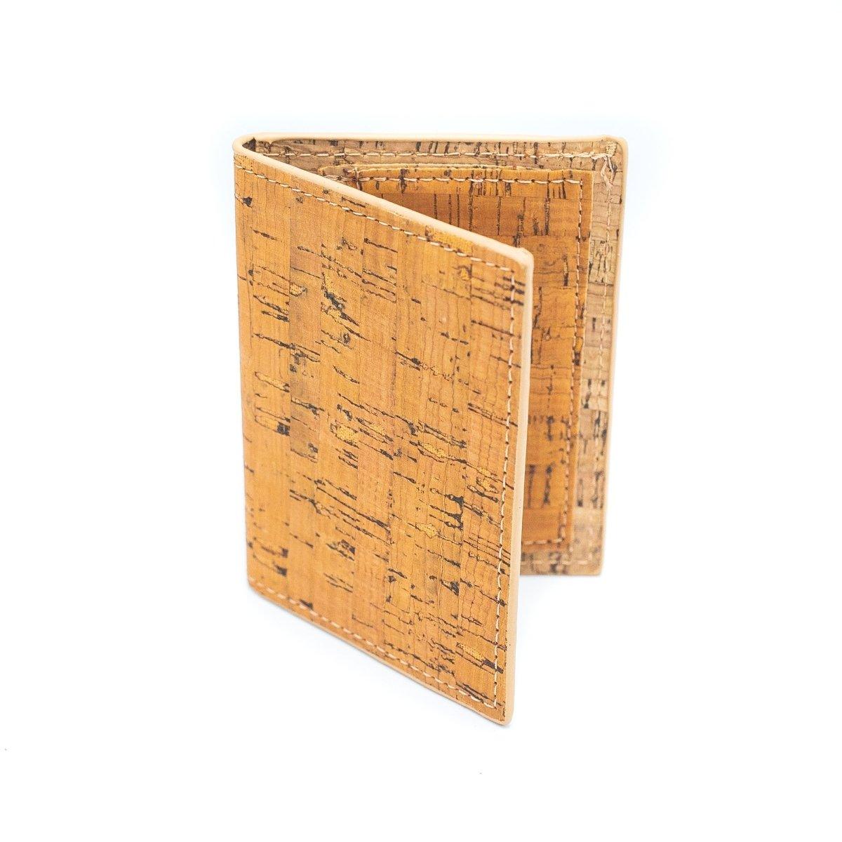 Geldbörse - Kartenetui klappbar (Korkstoff) - wood stud - Holzohrringe - Holzdeko und mehr