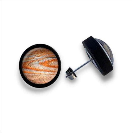 Holz - Holzohrstecker mit Motiv - wood stud - Holzohrringe - Holzdeko und mehr