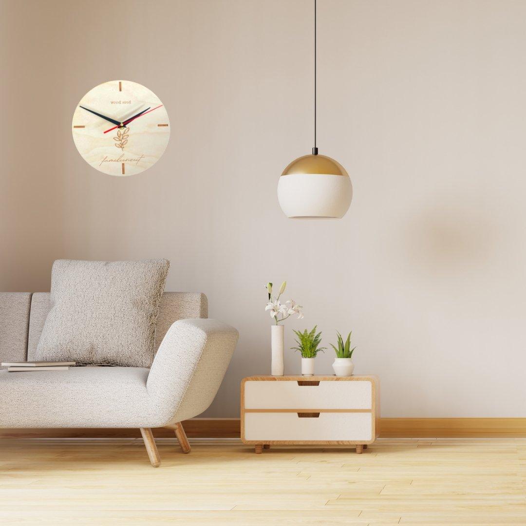 wood stud Holz Wanduhr Familienzeit wood stud