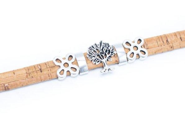 Kork Armband Baum, flach – Detailansicht der Schmuckelemente