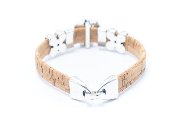 Kork Armband Baum, flach – Rückansicht mit Verschluss