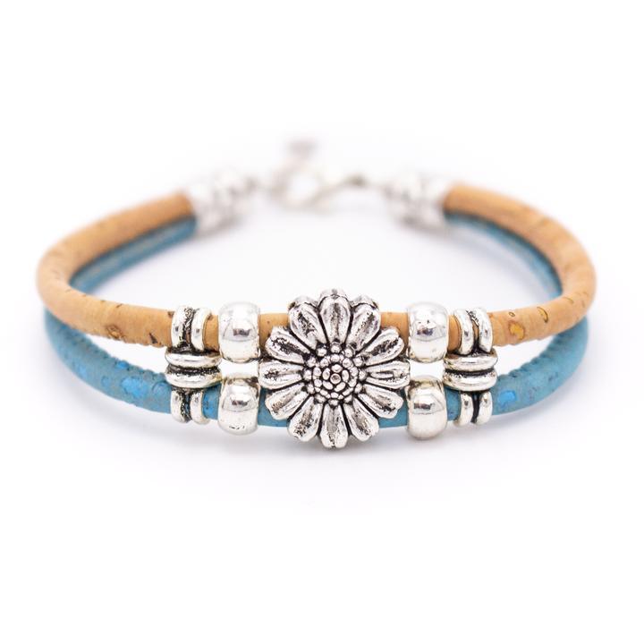 Kork Armband Blume – Seitliche Ansicht