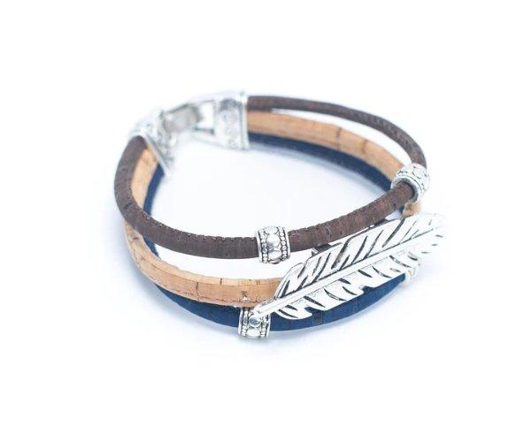 Kork Armband Feder – Seitliche Detailansicht