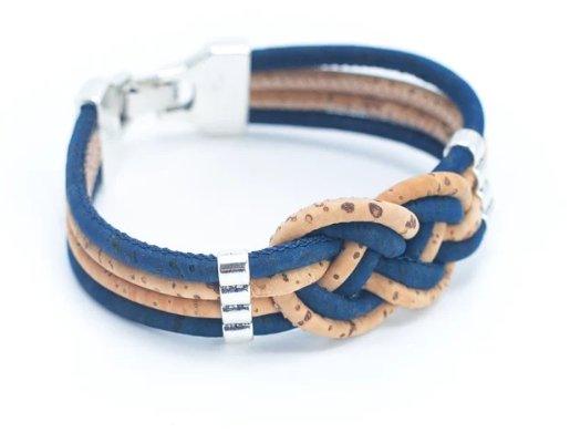 Kork Armband Flechtwerk – Seitliche Detailansicht