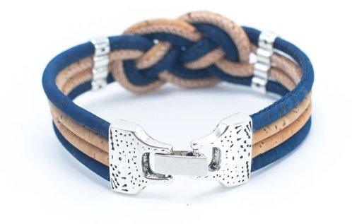 Kork Armband Flechtwerk – Rückansicht mit Verschluss