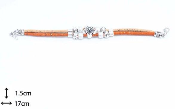 Kork Armband Kirschblüte: Maßgrafik.