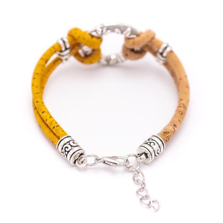 Kork Armband Kreis - wood stud - Holzohrringe - Holzdeko und mehr