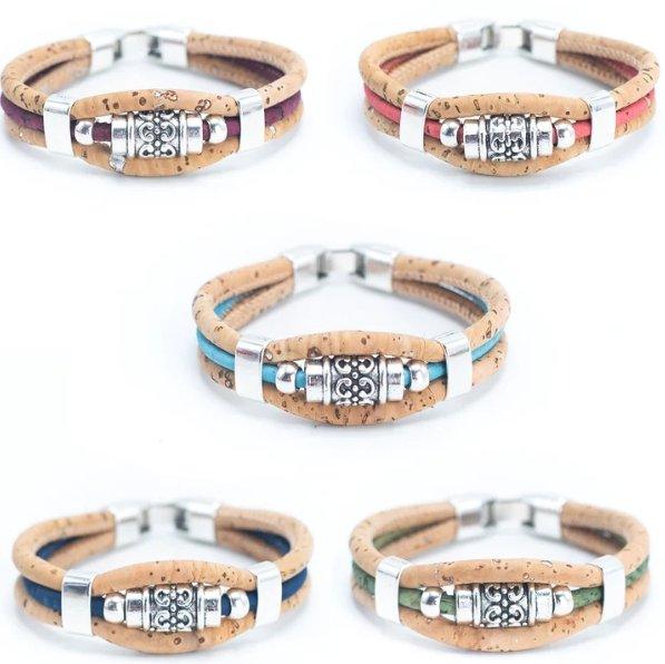 Kork Armband Maya: Übersicht der Farbvarianten.
