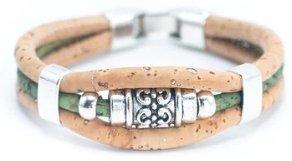 Kork Armband Maya - wood stud - Holzohrringe - Holzdeko und mehr