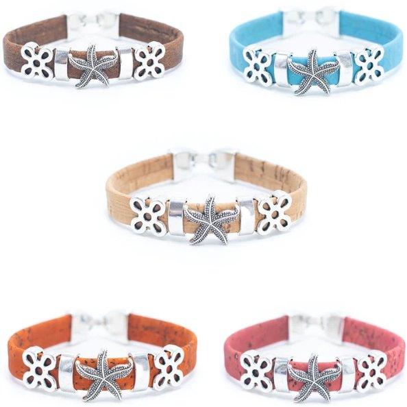 Kork Armband Seestern – Übersicht mehrerer Farbvarianten