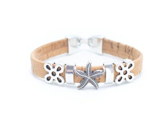 Kork Armband Seestern – Ansicht in naturfarbener Ausführung