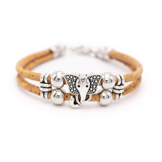 Kork Armband Tiermotive natur - wood stud - Holzohrringe - Holzdeko und mehr