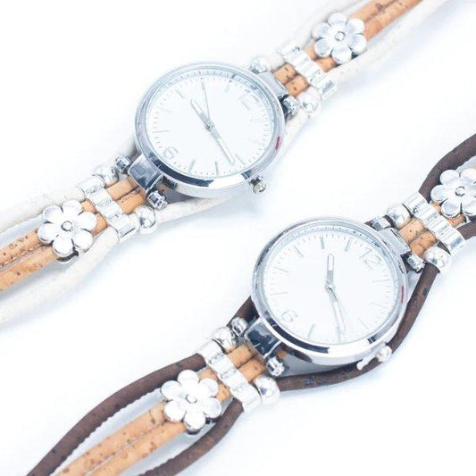 Kork Armbanduhr Kirschblüte - wood stud - Holzohrringe - Holzdeko und mehr