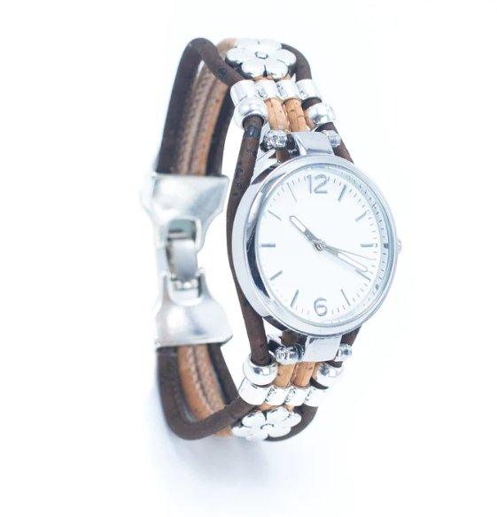 Kork Armbanduhr Kirschblüte - wood stud - Holzohrringe - Holzdeko und mehr