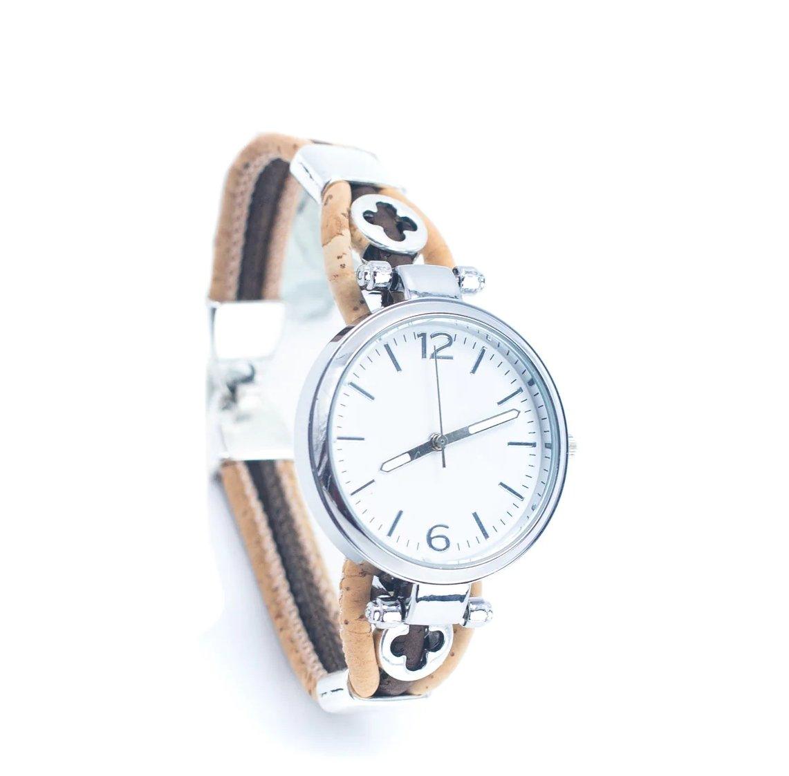 Kork Armbanduhr schmal - 3 Reiher - wood stud - Holzohrringe - Holzdeko und mehr