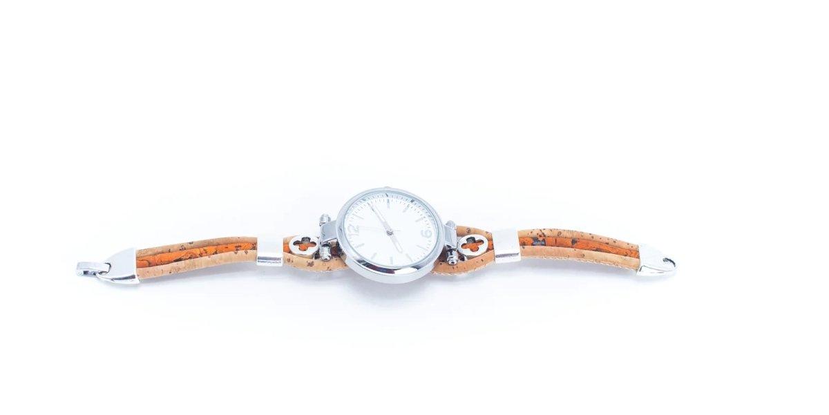 Kork Armbanduhr schmal - 3 Reiher - wood stud - Holzohrringe - Holzdeko und mehr
