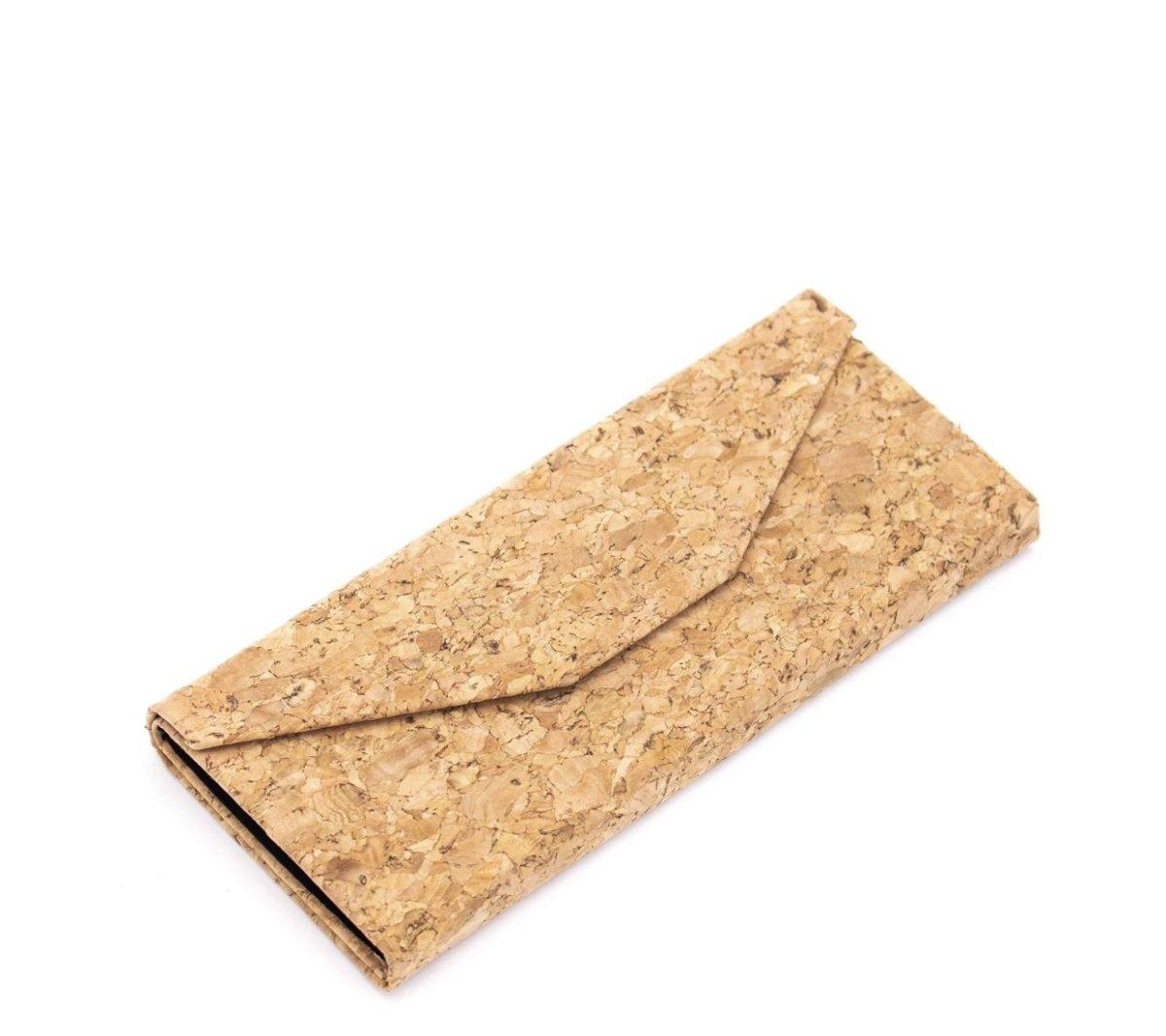 Kork Brillenetui - faltbar - wood stud - Holzohrringe - Holzdeko und mehr