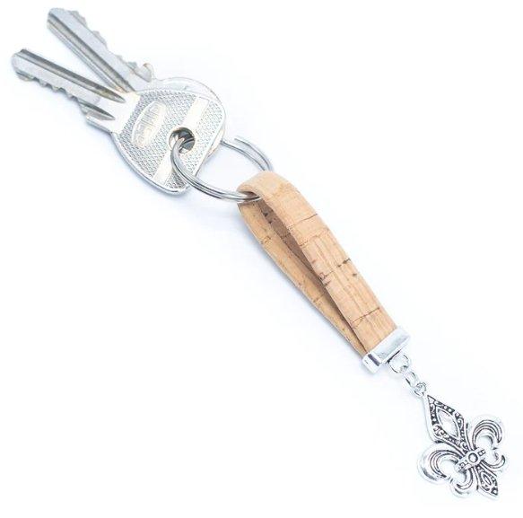 Kork Schlüsselanhänger Antik - wood stud - Holzohrringe - Holzdeko und mehr