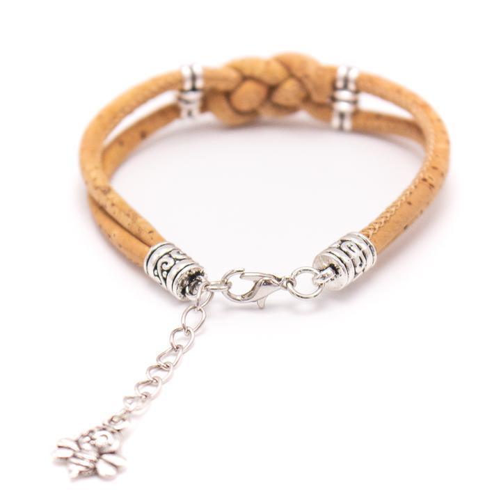 Kork Armband Knoten – Rückansicht mit Verschluss
