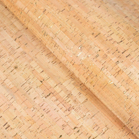 Korkohrstecker Natur mit Goldflecken - wood stud - Holzohrringe - Holzdeko und mehr