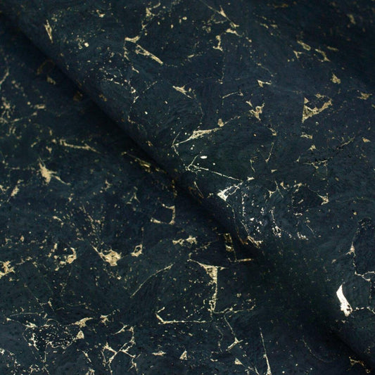 Korkohrstecker Schwarz mit goldenen Akzenten - wood stud - Holzohrringe - Holzdeko und mehr