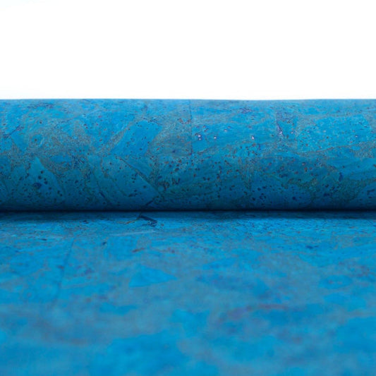 Korkohrstecker Seeblau - wood stud - Holzohrringe - Holzdeko und mehr