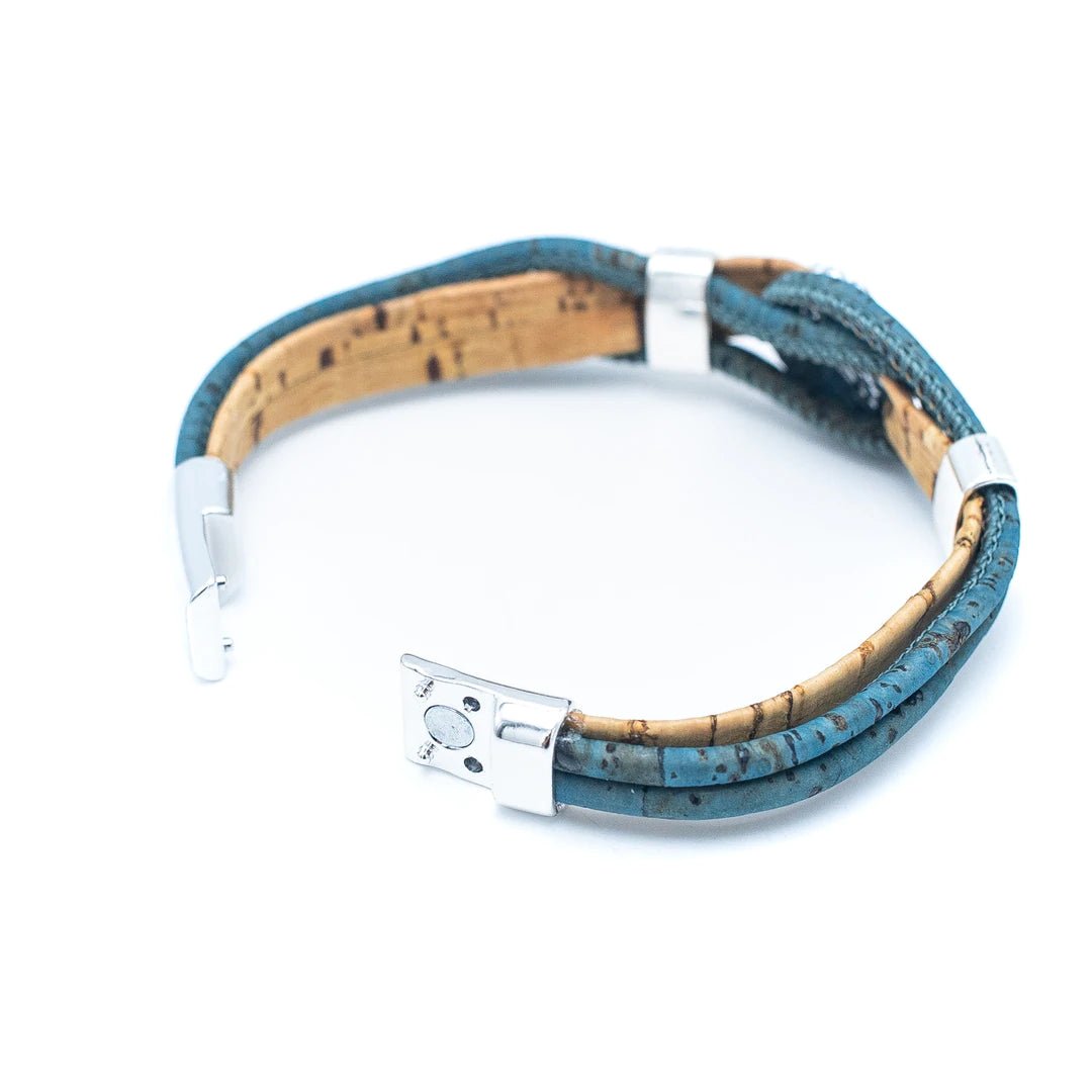 Kork Armband Krone: Rückansicht mit Verschluss.