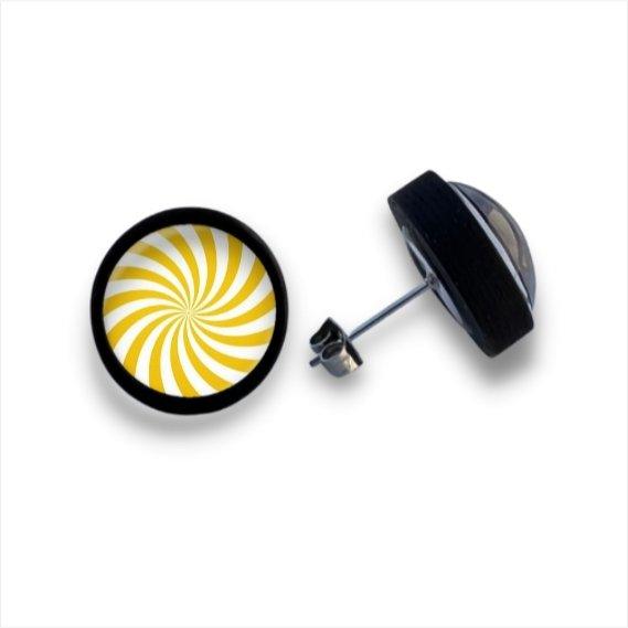 Lollipop - Holzohrstecker mit Motiv - wood stud - Holzohrringe - Holzdeko und mehr