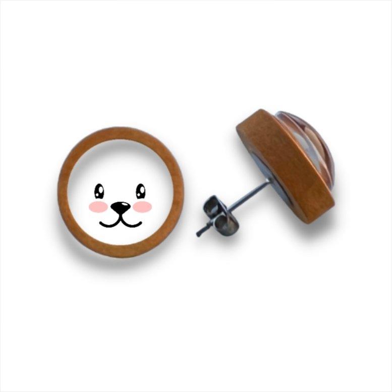 Oster - Eiersuche - Holzohrstecker mit Motiv - wood stud - Holzohrringe - Holzdeko und mehr