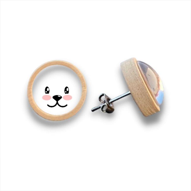 Oster - Eiersuche - Holzohrstecker mit Motiv - wood stud - Holzohrringe - Holzdeko und mehr