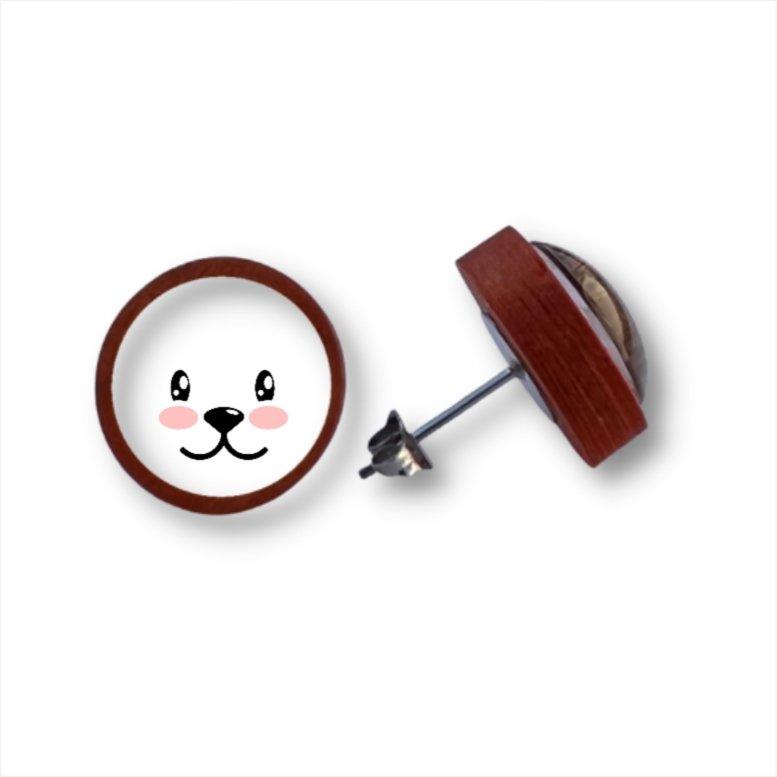 Oster - Eiersuche - Holzohrstecker mit Motiv - wood stud - Holzohrringe - Holzdeko und mehr